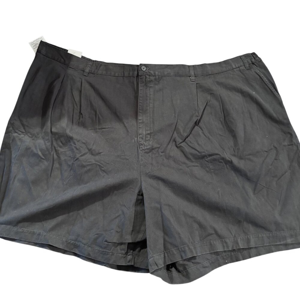 Harbor Bay men's‎ black chino shorts stretch waist sz 10XL waist 58 NWT